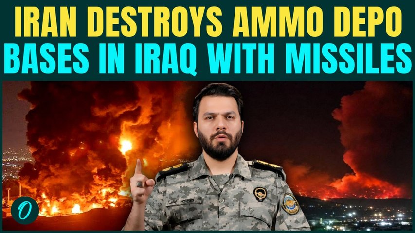 RAW FOOTAGE: Iran STRIKES Ammunition Depots, Bases in Iraq; Sets Whole Mountain Ablaze With Missiles