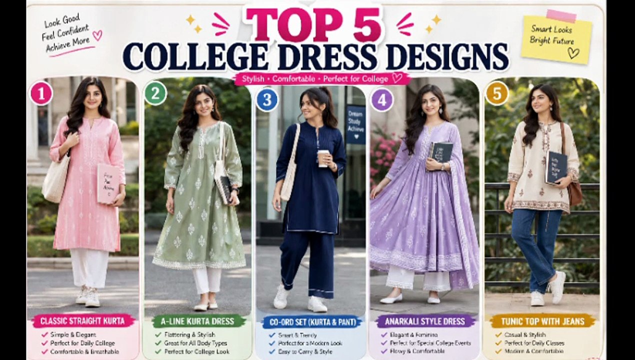 Top 5 college dress designs for girls