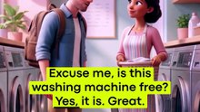 AT THE LAUNDROMAT 🧺 Easy English Conversation #shorts