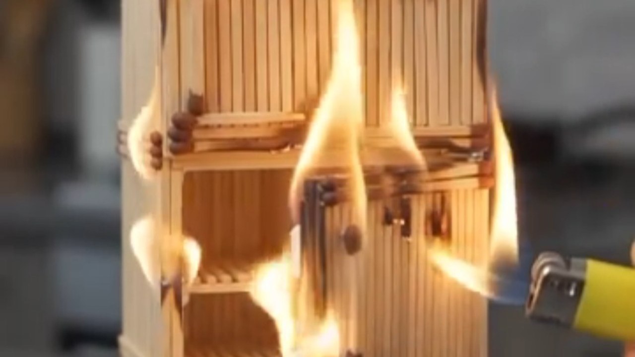 Matchbox Stick Household Items Burn with Realistic ASMR! #ASMR #MatchboxSticks #Satisfying #Burning #OddlySatisfying #FireASMR #Shorts #RelaxingSounds