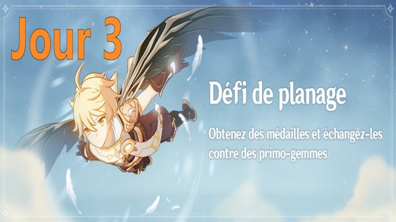 Genshin Impact FR | Défi de planage - Jour 3 : Vol au vent