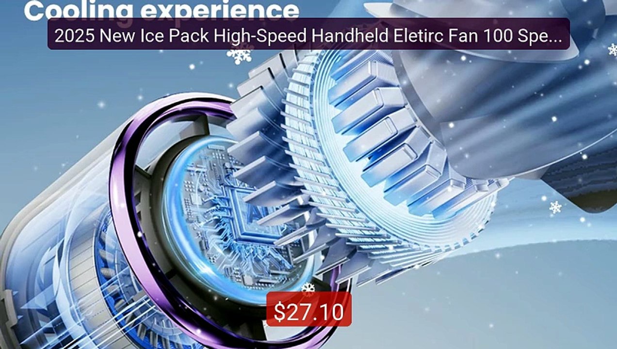 2025 New Ice Pack High-Speed Handheld Eletirc Fan 100 Speed Ad... -- Hot Deal 2026 | Limited Offer!