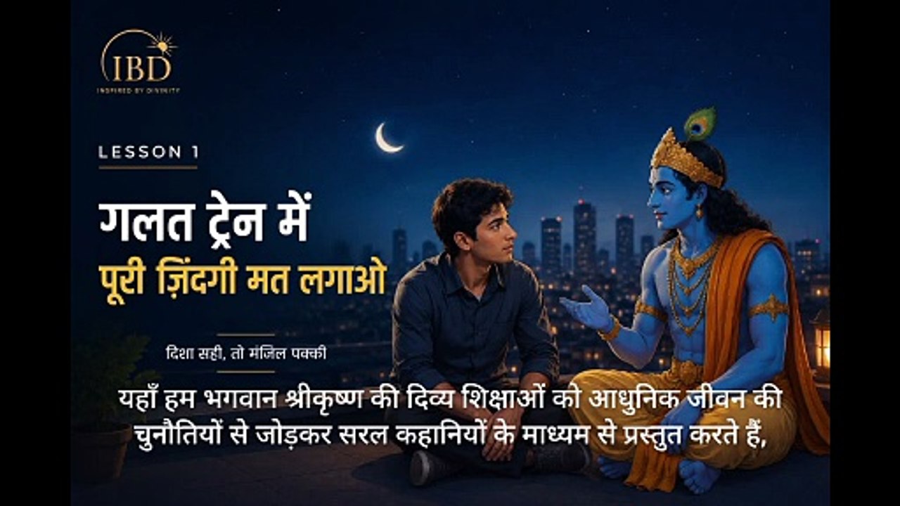 गलत ट्रेन की सबसे बड़ी गलती! 🚆 श्रीकृष्ण की पहली जीवन सीख _ Krishna Motivation Hindi _ जीवन बदल देगी