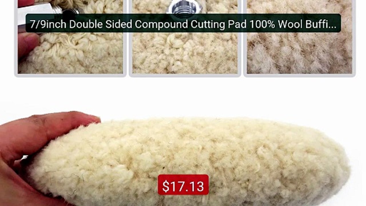 7/9inch Double Sided Compound Cutting Pad 100% Wool Buffing and Pol... -- Top Rated 2026 | Buy Now!