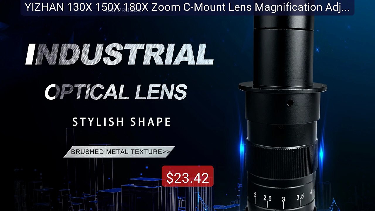 YIZHAN 130X 150X 180X Zoom C-Mount Lens Magnification Adjustab... -- Hot Deal 2026 | Limited Offer!