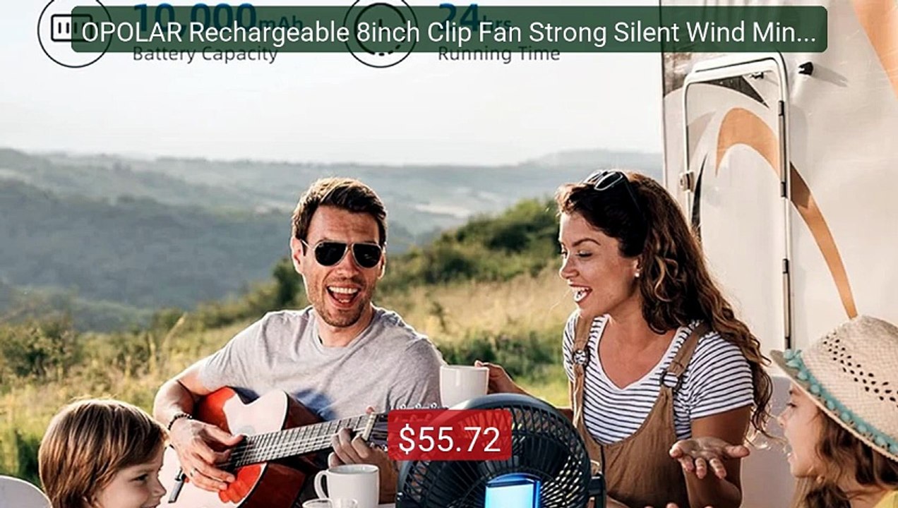 OPOLAR Rechargeable 8inch Clip Fan Strong Silent Wind Mini USB... -- Hot Deal 2026 | Limited Offer!