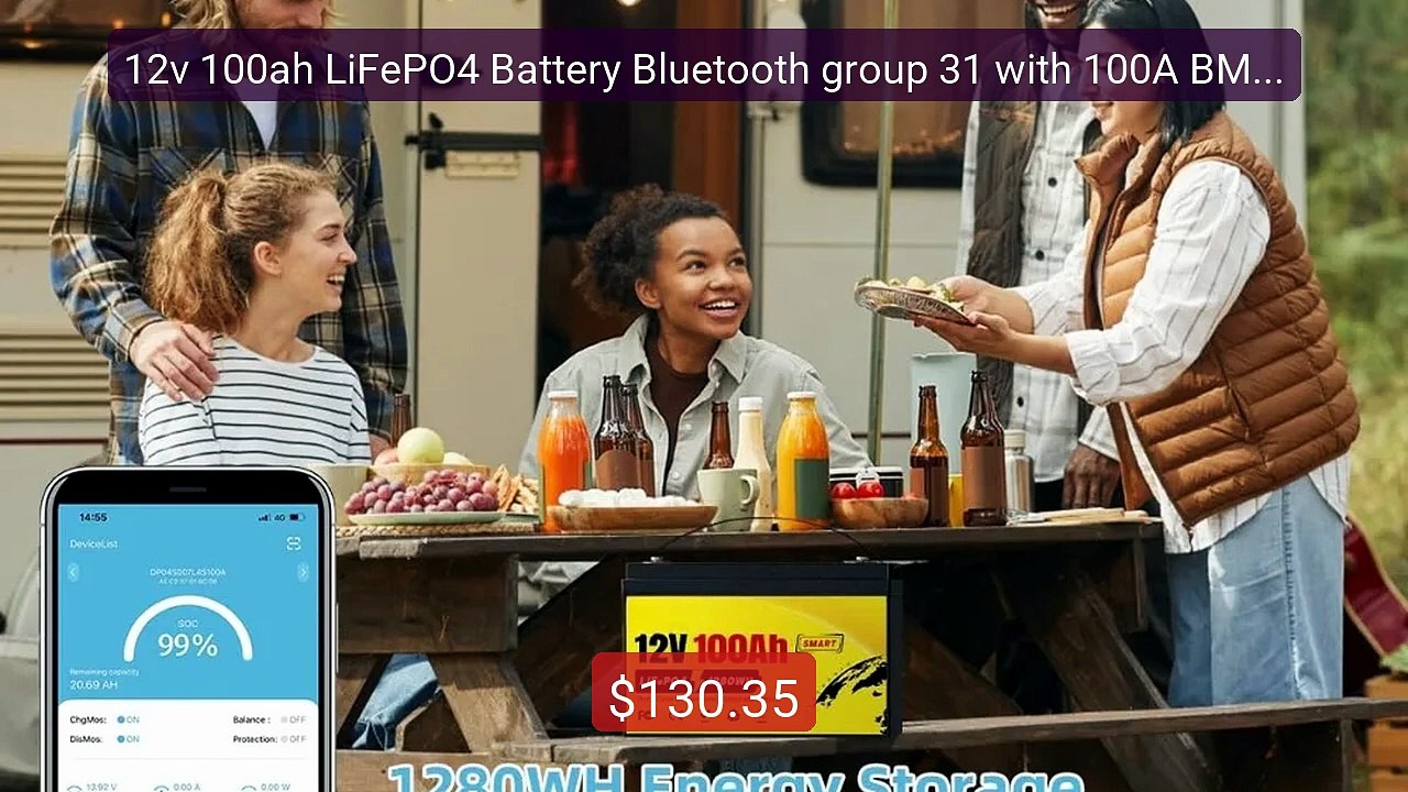 12v 100ah LiFePO4 Battery Bluetooth group 31 with 100A BMS,... -- Top Pick 2026 | Unbeatable Price!