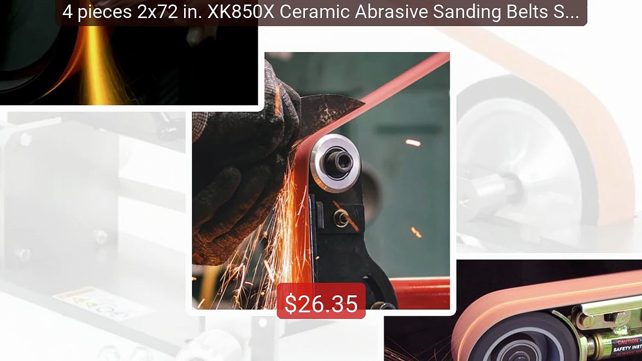 4 pieces 2x72 in. XK850X Ceramic Abrasive Sanding Belts Stiff ... -- Hot Deal 2026 | Limited Offer!