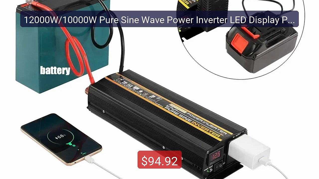 12000W/10000W Pure Sine Wave Power Inverter LED Display Power... -- Amazing Value 2026 | Must Have!