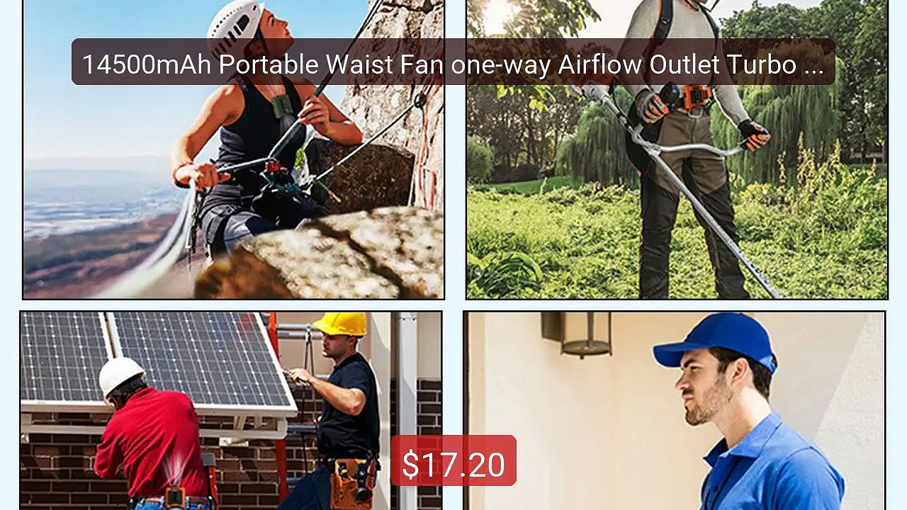 14500mAh Portable Waist Fan one-way Airflow Outlet Turbo Motors wi... -- Best Deal 2026 | Shop Now!