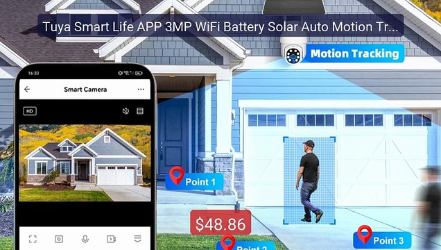 Tuya Smart Life APP 3MP WiFi Battery Solar Auto Motion Tracki... Amazing Value 2026 | Must Have!