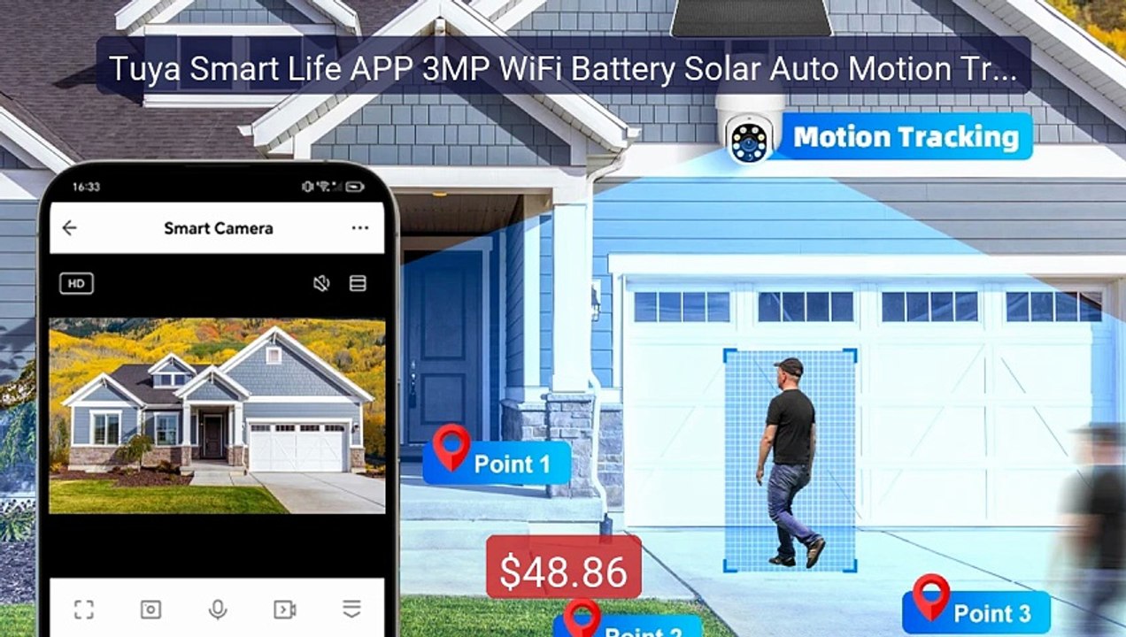 Tuya Smart Life APP 3MP WiFi Battery Solar Auto Motion Tracki... -- Amazing Value 2026 | Must Have!