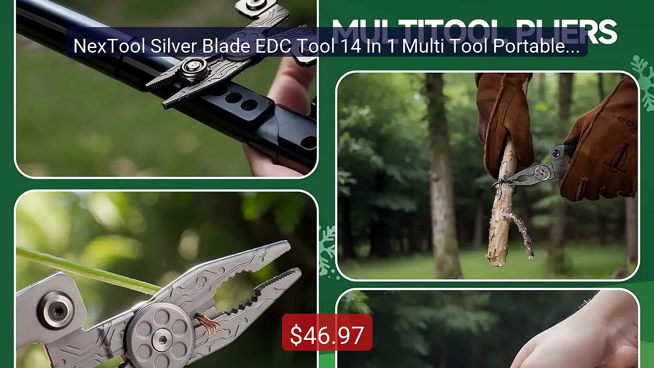 NexTool Silver Blade EDC Tool 14 In 1 Multi Tool Portable Mul... -- Amazing Value 2026 | Must Have!
