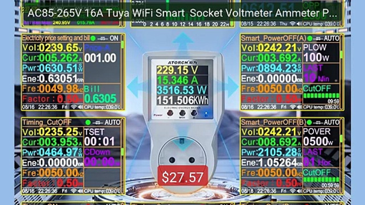 AC85-265V 16A Tuya WiFi Smart  Socket Voltmeter Ammeter Power Meter... -- Top Rated 2026 | Buy Now!