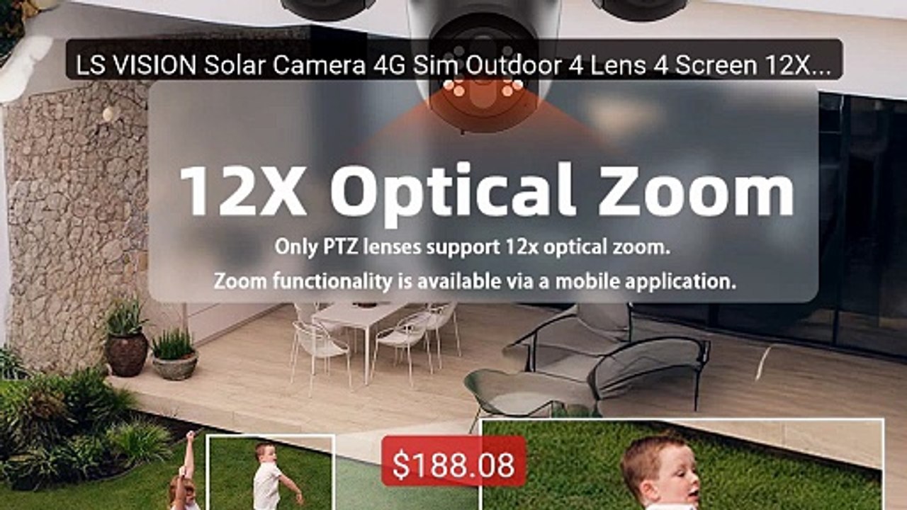 LS VISION Solar Camera 4G Sim Outdoor 4 Lens 4 Screen 12X Z... -- Top Pick 2026 | Unbeatable Price!