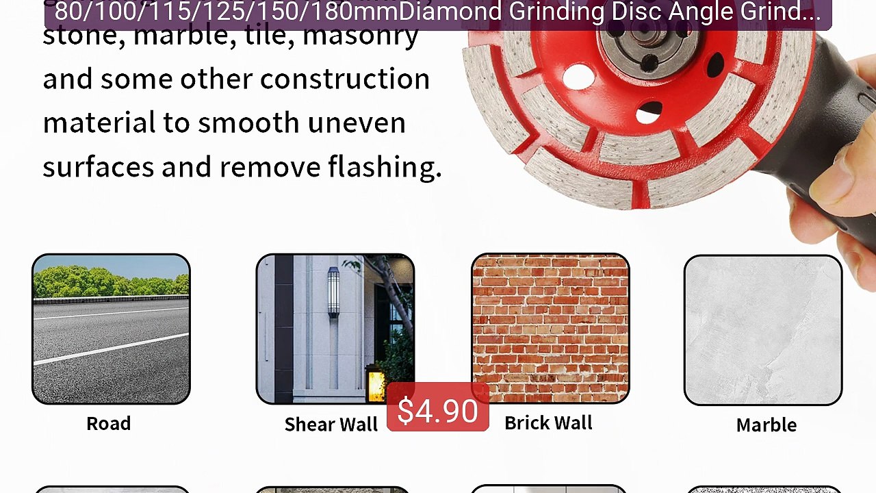 80/100/115/125/150/180mmDiamond Grinding Disc Angle GrinderCu... -- Amazing Value 2026 | Must Have!