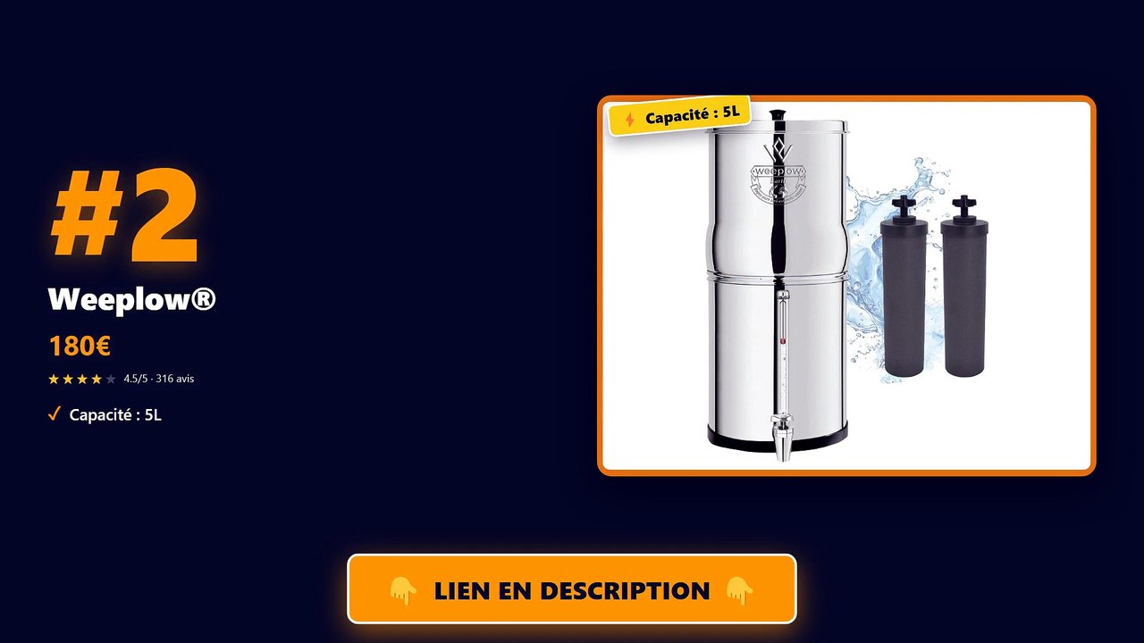 Weeplow® surclasse tout — Top 3 fontaine eau filtrée 2026