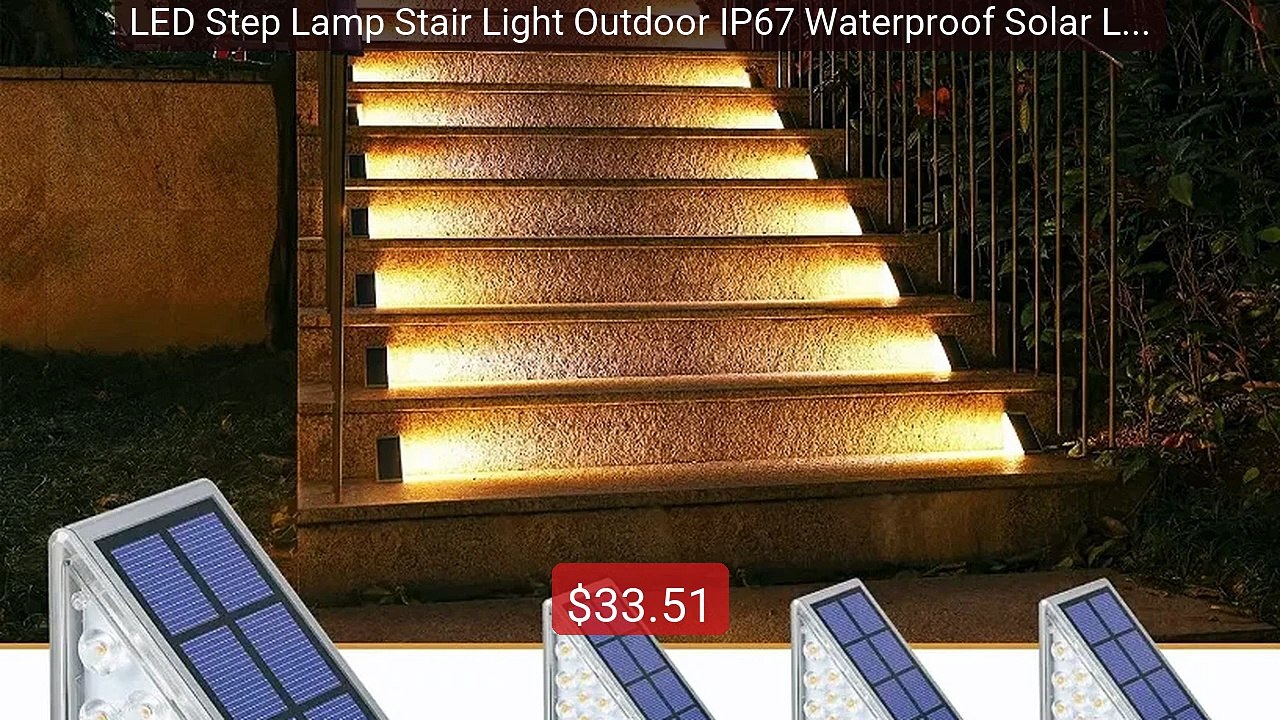 LED Step Lamp Stair Light Outdoor IP67 Waterproof Solar Lig... -- Top Pick 2026 | Unbeatable Price!