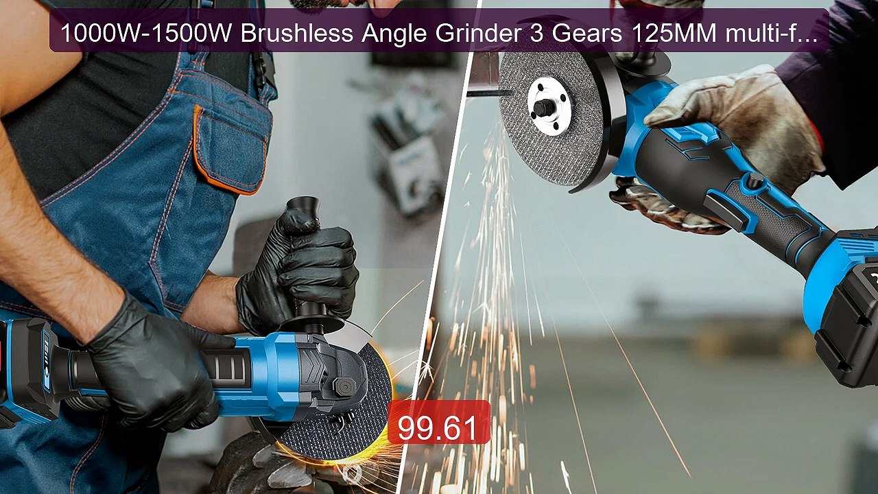 1000W-1500W Brushless Angle Grinder 3 Gears 125MM multi-funct... -- Amazing Value 2026 | Must Have!