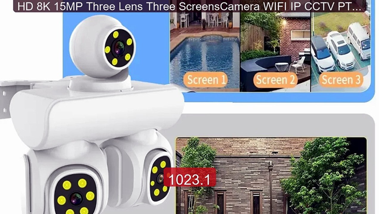 HD 8K 15MP Three Lens Three ScreensCamera WIFI IP CCTV PTZ Outdoor ... -- Top Rated 2026 | Buy Now!
