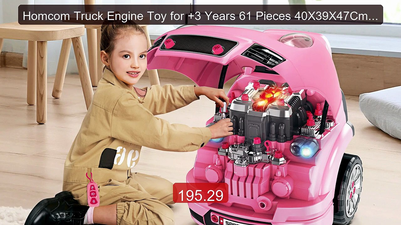 Homcom Truck Engine Toy for +3 Years 61 Pieces 40X39X47Cm Pink -- Best Buy 2026 | Great Quality!