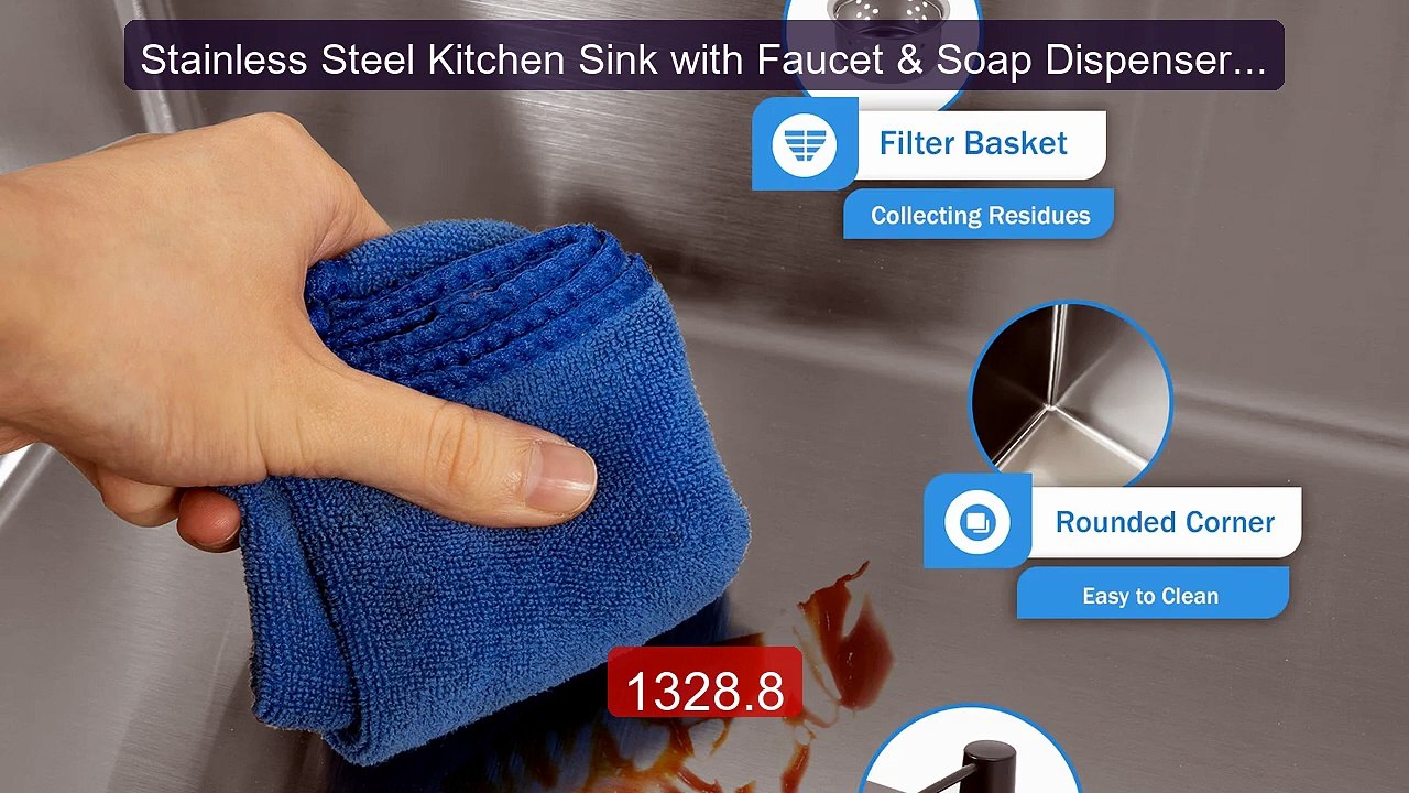 Stainless Steel Kitchen Sink with Faucet & Soap Dispenser, Drop in ... -- Top Rated 2026 | Buy Now!