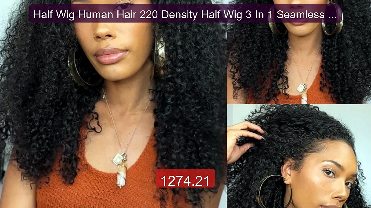 Half Wig Human Hair 220 Density Half Wig 3 In 1 Seamless Flip Over... -- Best Deal 2026 | Shop Now!