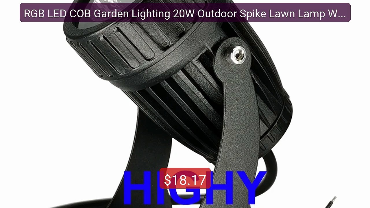 RGB LED COB Garden Lighting 20W Outdoor Spike Lawn Lamp Waterproof ... -- Top Rated 2026 | Buy Now!