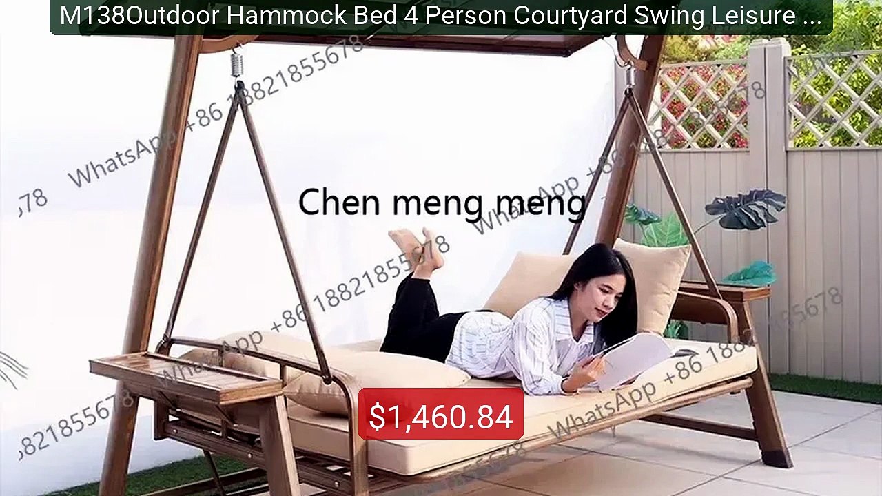 M138Outdoor Hammock Bed 4 Person Courtyard Swing Leisure Chair... -- Best Buy 2026 | Great Quality!
