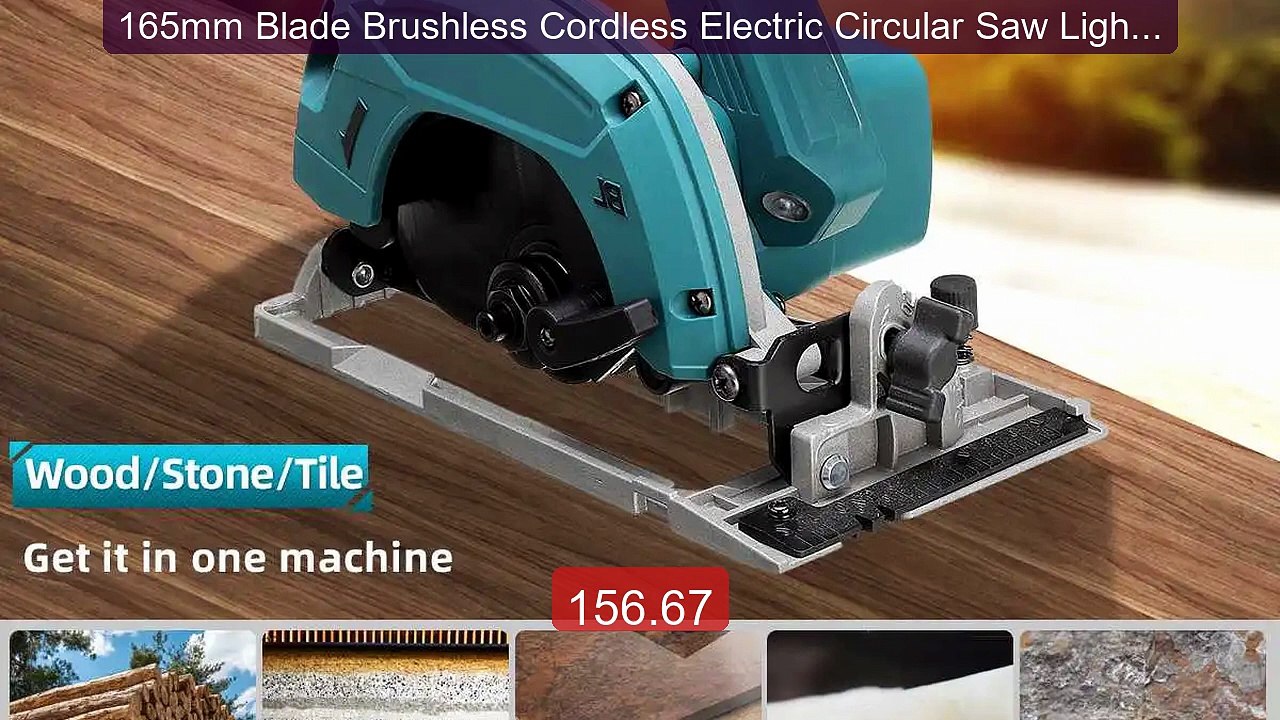 165mm Blade Brushless Cordless Electric Circular Saw Lightweight Re... -- Top Rated 2026 | Buy Now!