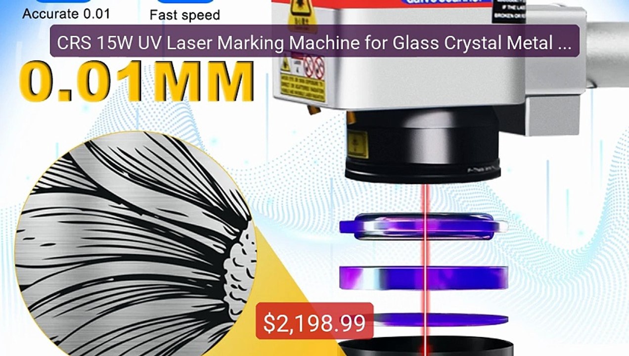 CRS 15W UV Laser Marking Machine for Glass Crystal Metal Plast... -- Best Buy 2026 | Great Quality!