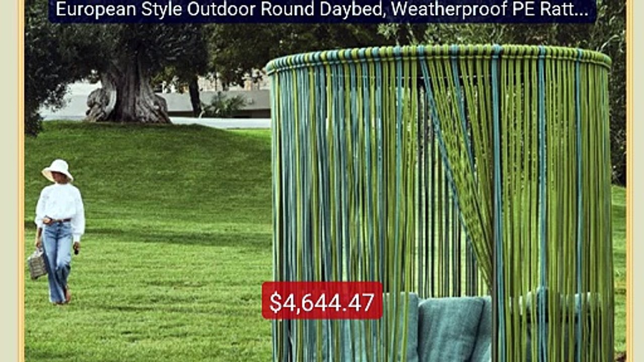 European Style Outdoor Round Daybed, Weatherproof PE Rattan... -- Top Pick 2026 | Unbeatable Price!