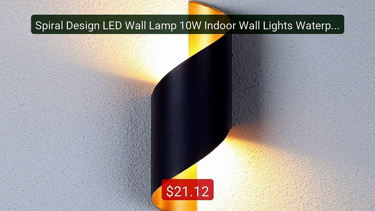 Spiral Design LED Wall Lamp 10W Indoor Wall Lights Waterpro... -- Top Pick 2026 | Unbeatable Price!