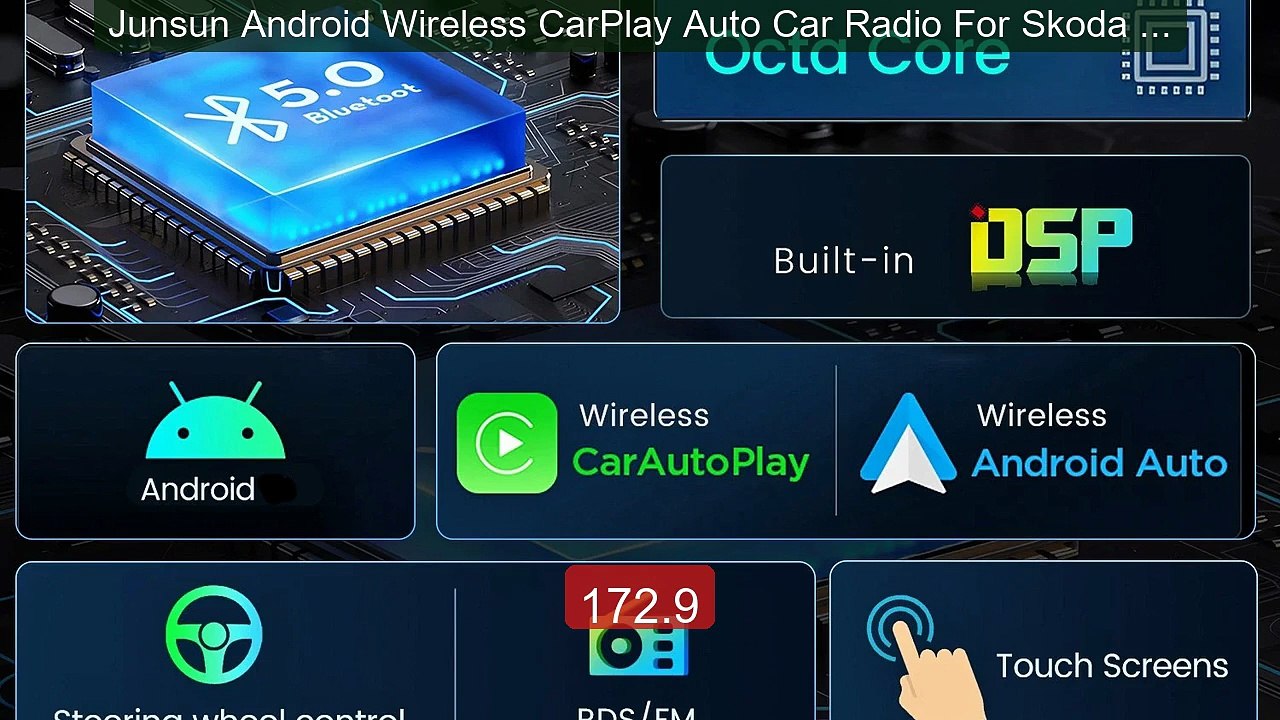 Junsun Android Wireless CarPlay Auto Car Radio For Skoda Supe... -- Amazing Value 2026 | Must Have!