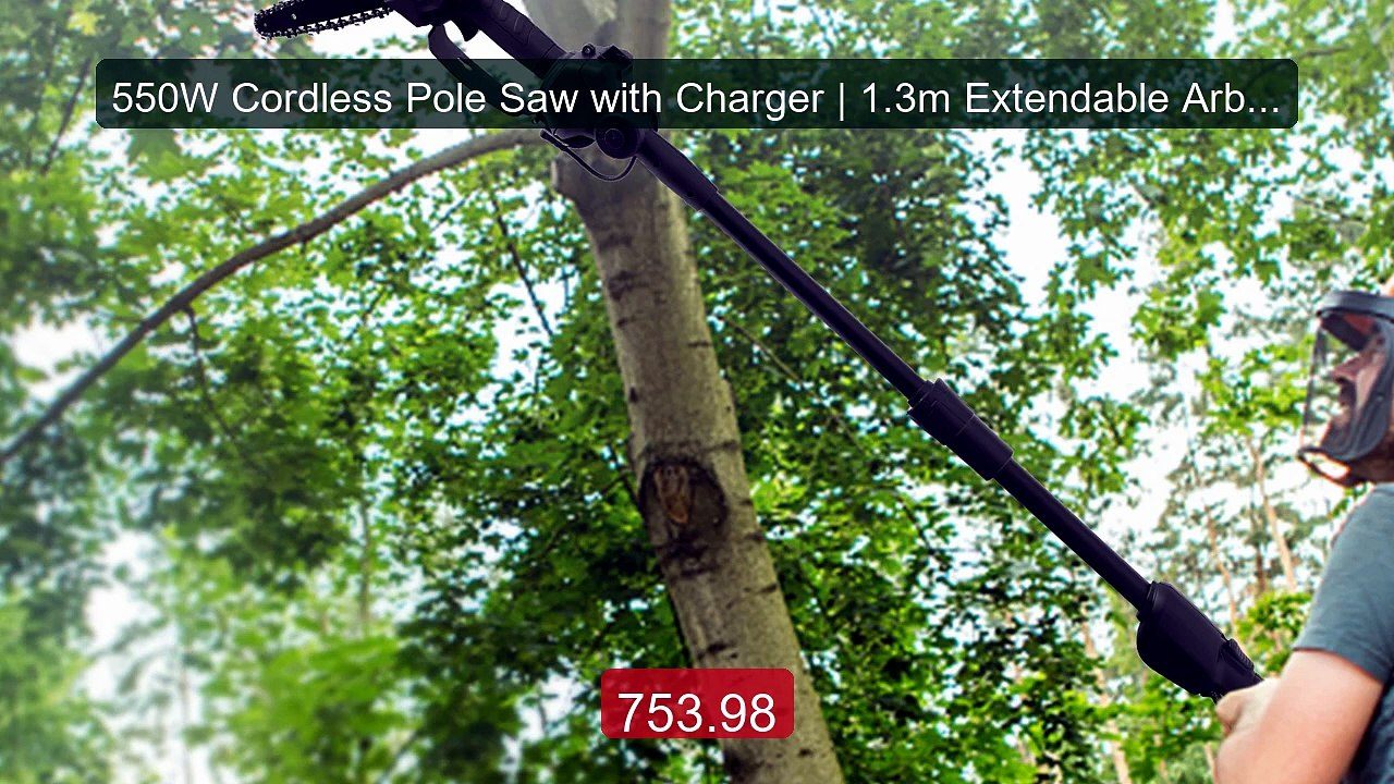 550W Cordless Pole Saw with Charger | 1.3m Extendable Arbor... -- Top Pick 2026 | Unbeatable Price!