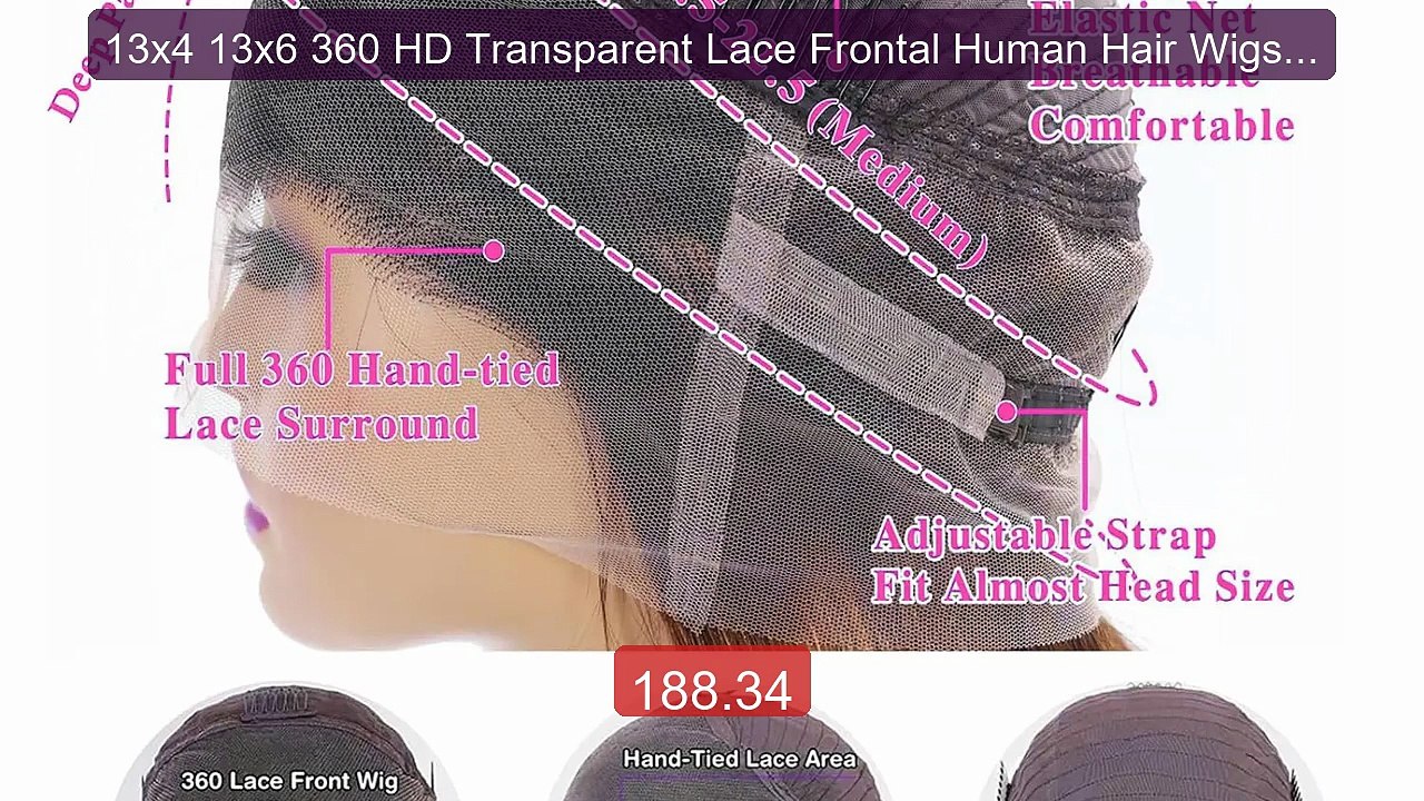 13x4 13x6 360 HD Transparent Lace Frontal Human Hair Wigs Braz... -- Hot Deal 2026 | Limited Offer!