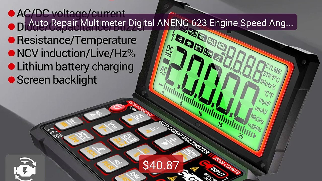 Auto Repair Multimeter Digital ANENG 623 Engine Speed Angle A... -- Amazing Value 2026 | Must Have!