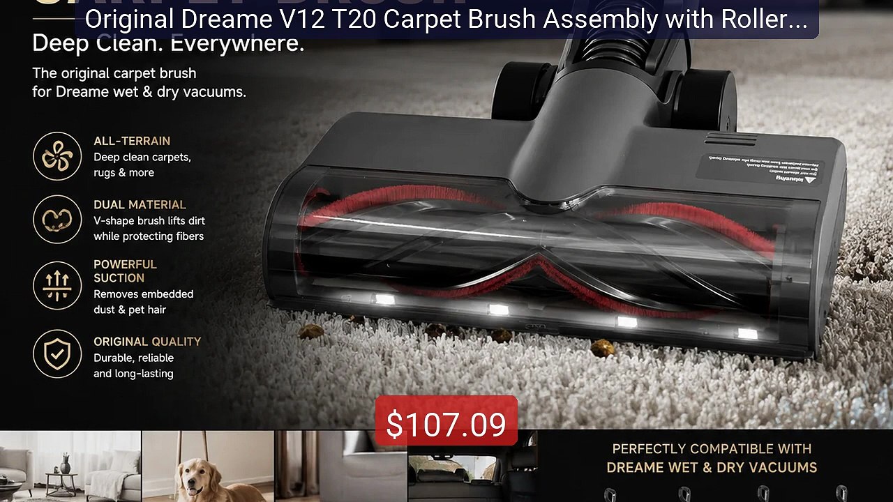 Original Dreame V12 T20 Carpet Brush Assembly with Roller  Spa... -- Best Buy 2026 | Great Quality!