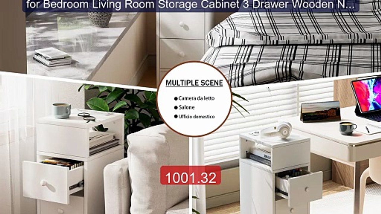 for Bedroom Living Room Storage Cabinet 3 Drawer Wooden Nightstand ... -- Top Rated 2026 | Buy Now!