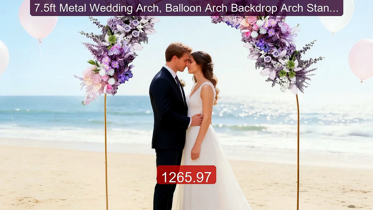 7.5ft Metal Wedding Arch, Balloon Arch Backdrop Arch Stand Gold for... -- Top Rated 2026 | Buy Now!