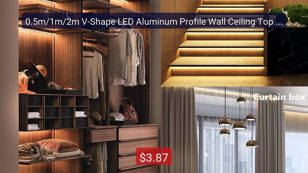 0.5m/1m/2m V-Shape LED Aluminum Profile Wall Ceiling Top Corner Li... -- Best Deal 2026 | Shop Now!