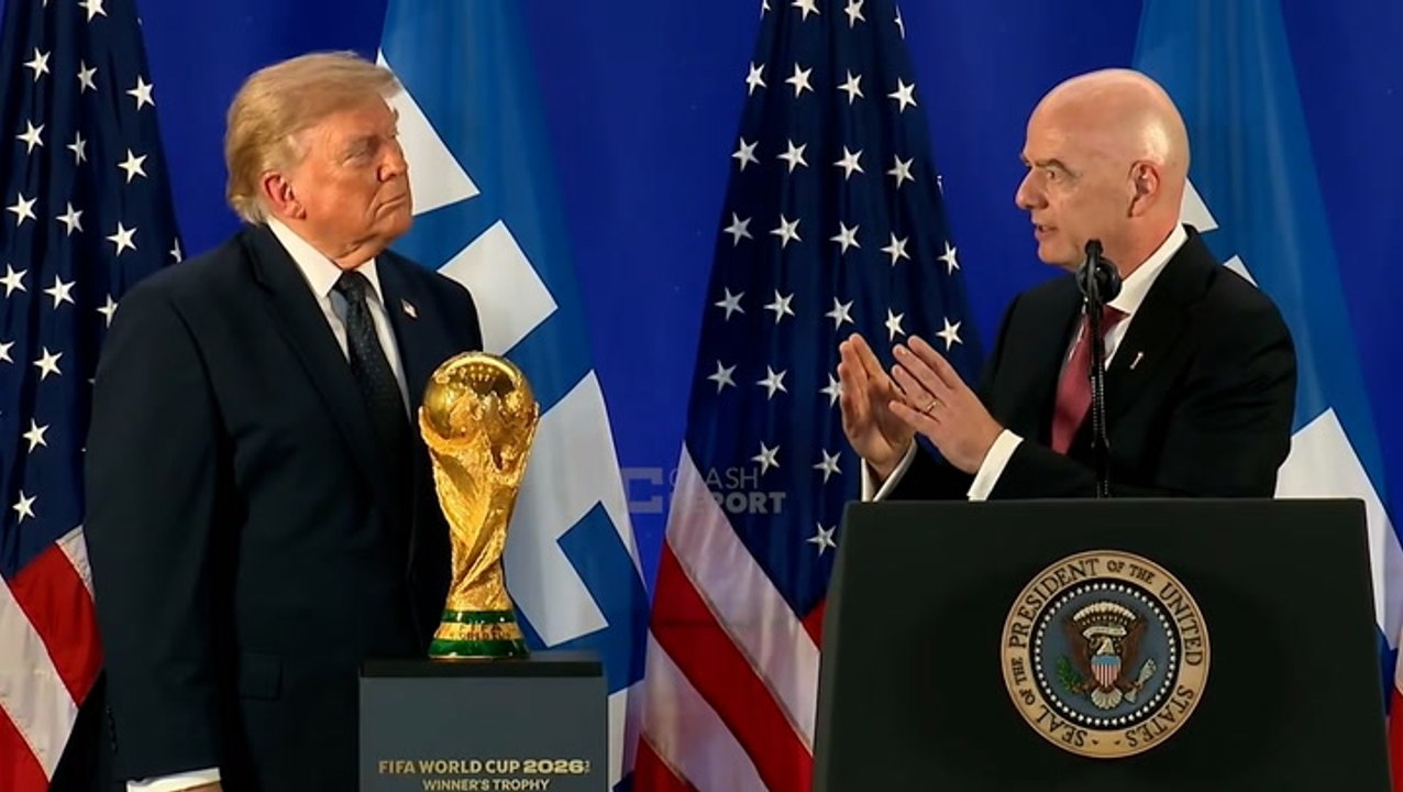 Trump cracks joke about Infantino’s bizarre claim Fifa is world’s ‘official happiness provider’
