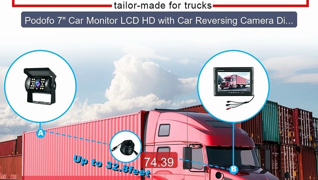 Podofo 7 Car Monitor LCD HD with Car Reversing Camera Display... Hot Deal 2026 | Limited Offer!