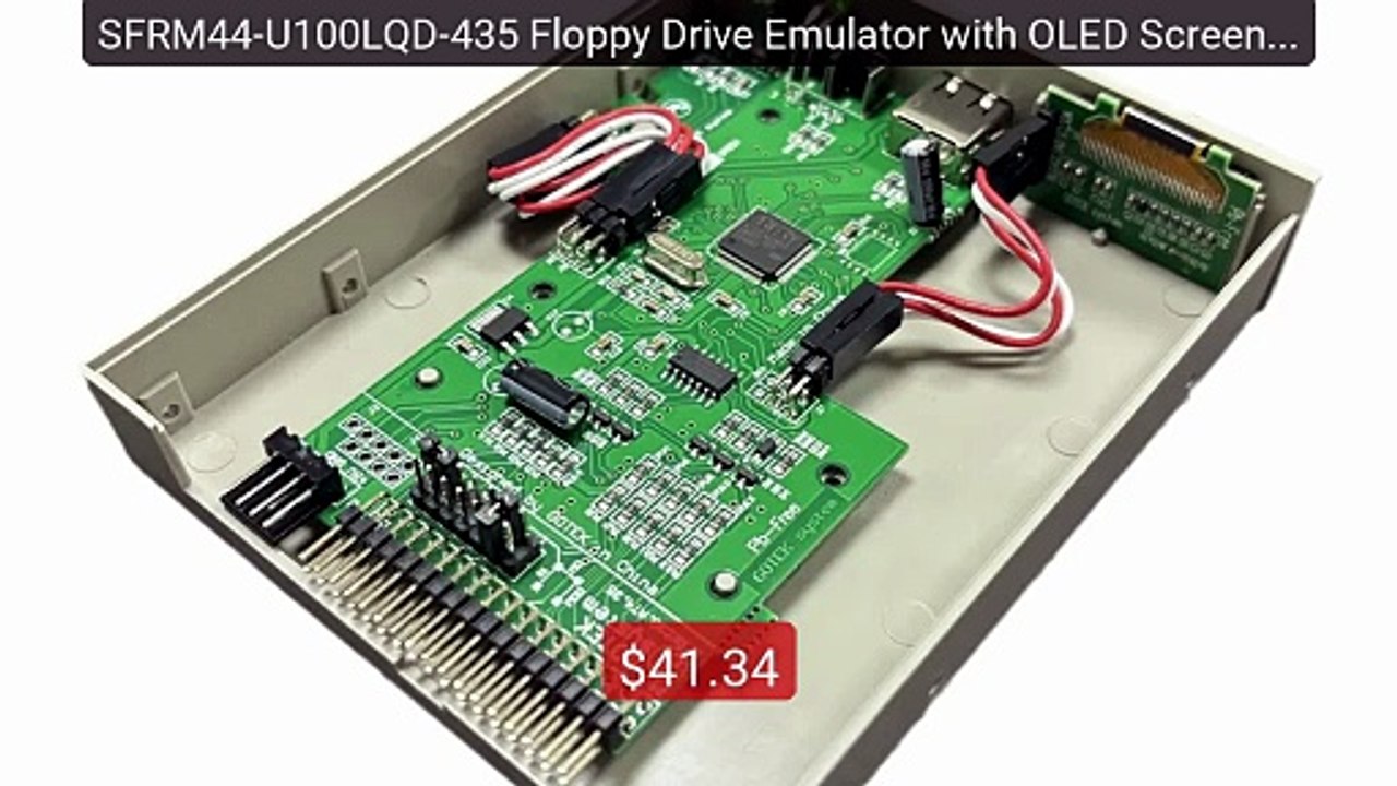 SFRM44-U100LQD-435 Floppy Drive Emulator with OLED Screen &... -- Top Pick 2026 | Unbeatable Price!