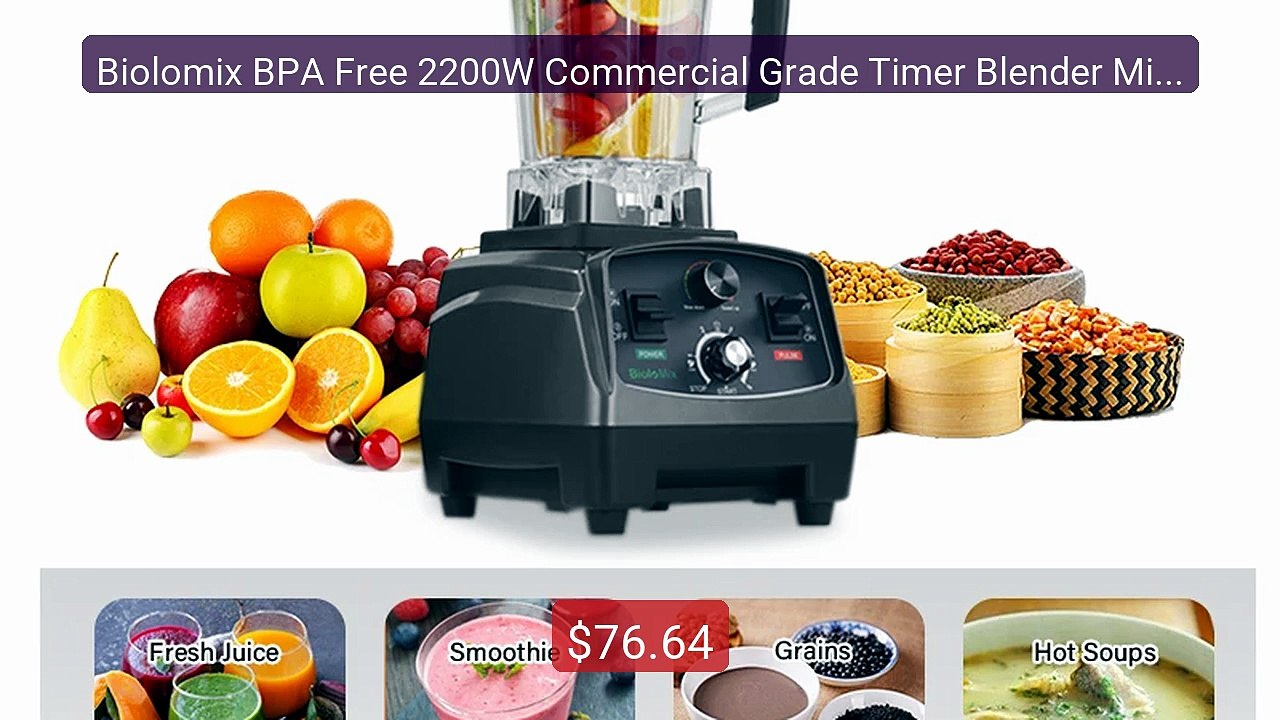 Biolomix BPA Free 2200W Commercial Grade Timer Blender Mixer Heavy ... -- Top Rated 2026 | Buy Now!