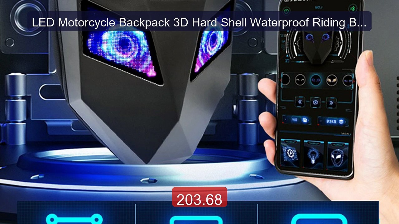 LED Motorcycle Backpack 3D Hard Shell Waterproof Riding Bag with Bl... -- Top Rated 2026 | Buy Now!