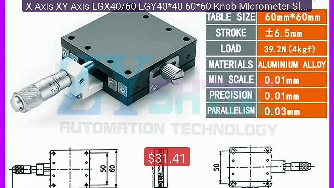 X Axis XY Axis LGX40/60 LGY40*40 60*60 Knob Micrometer Sliding sta... -- Best Deal 2026 | Shop Now!