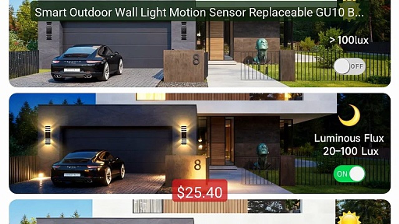 Smart Outdoor Wall Light Motion Sensor Replaceable GU10 Bulb L... -- Hot Deal 2026 | Limited Offer!