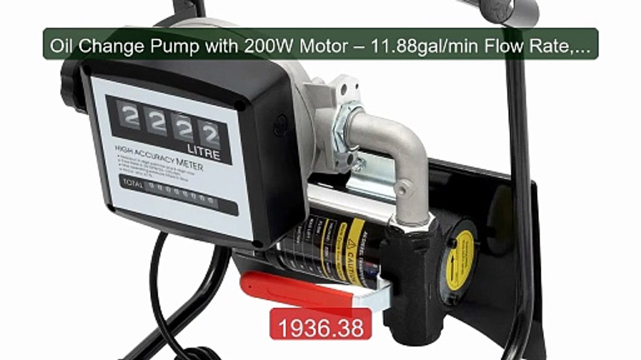 Oil Change Pump with 200W Motor – 11.88gal/min Flow Rate, 16.4ft S... -- Best Deal 2026 | Shop Now!