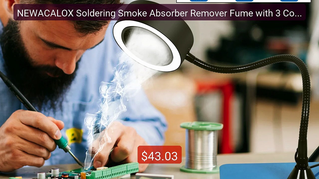 NEWACALOX Soldering Smoke Absorber Remover Fume with 3 Color L... -- Hot Deal 2026 | Limited Offer!